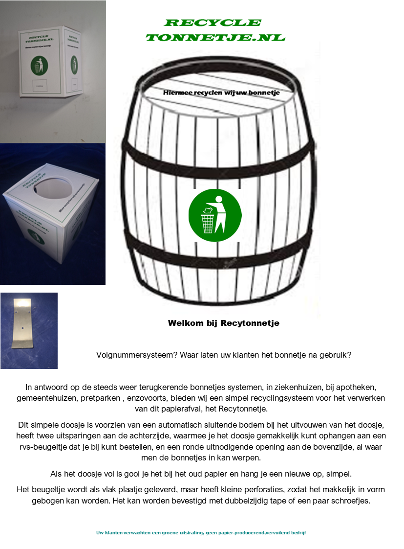 Recycleoplossing voor bonnetjes volgnummersysteem