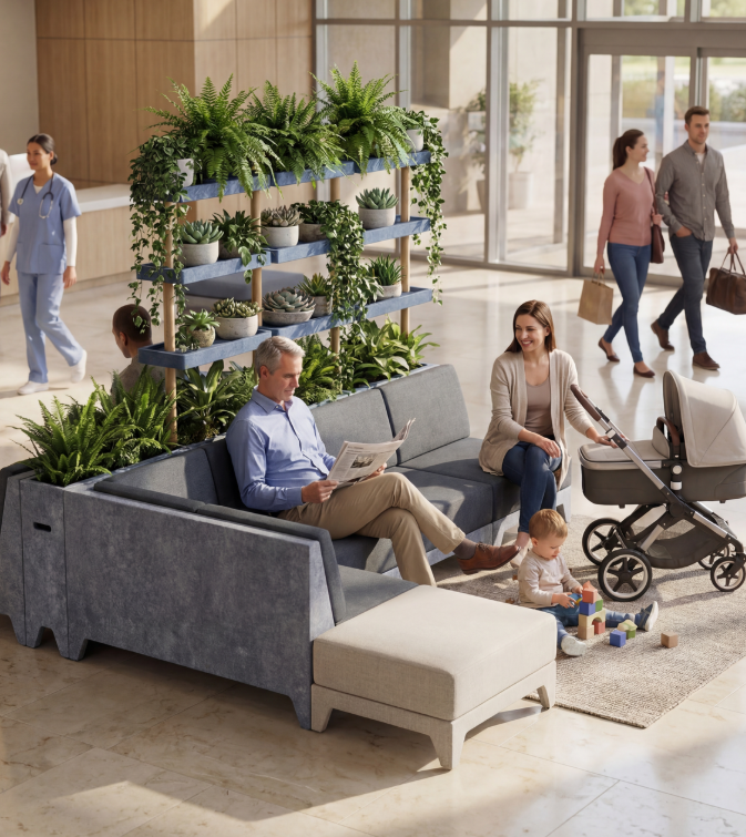 De elementenbank, een circulaire en modulaire zitoplossing
